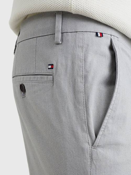 Muške Tommy Hilfiger Denton Printed Straight Fit Pantalone Siva | TH216ETA