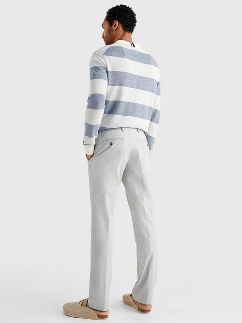 Muške Tommy Hilfiger Denton Straight Check Pantalone Siva | TH419EJY