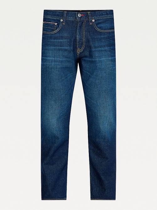 Muške Tommy Hilfiger Denton Straight Faded Farmerke Denim Plava | TH198FXV