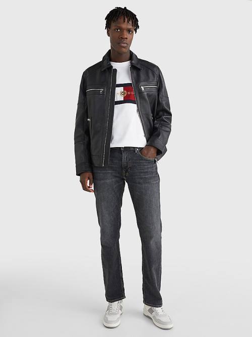 Muške Tommy Hilfiger Denton Straight Faded Farmerke Denim Plava | TH684XUG