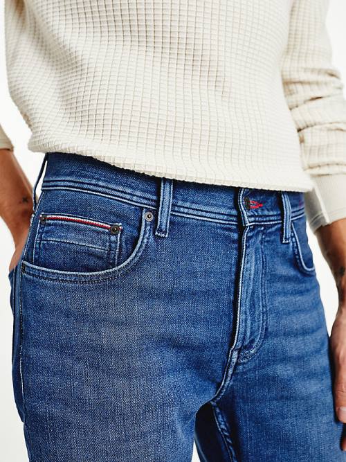 Muške Tommy Hilfiger Denton Straight Faded Farmerke Denim Plava | TH795ITD