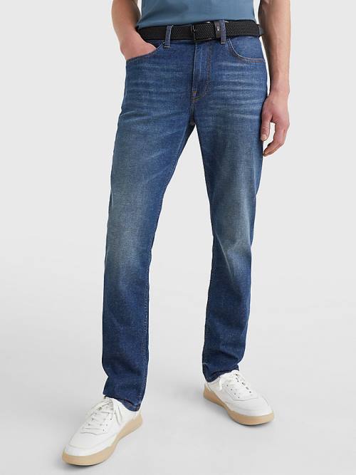 Muške Tommy Hilfiger Denton Straight Faded Farmerke Denim Plava | TH819KSP