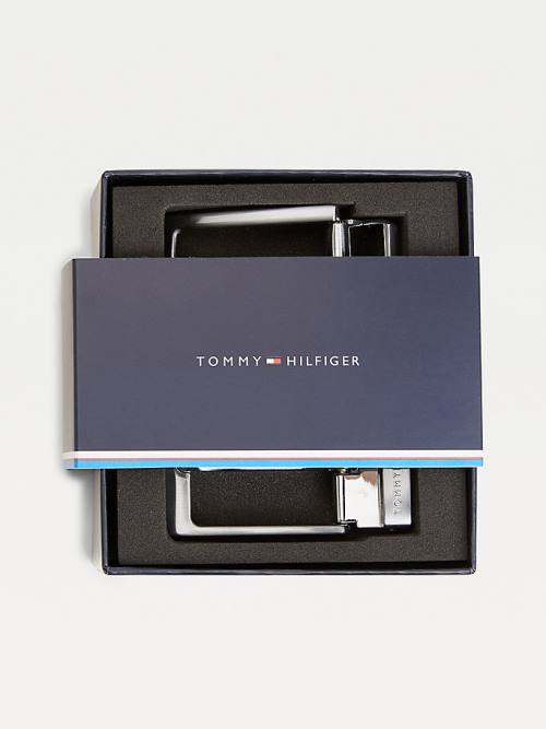 Muške Tommy Hilfiger Double Buckle Gift Box Kaiševi Crna | TH861BMH