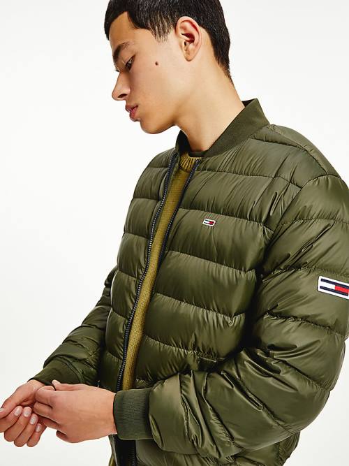 Muške Tommy Hilfiger Down Recycled Quilted Bomber Jakna Zeleno | TH734KWU