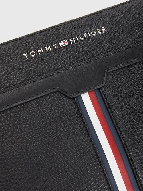 Muške Tommy Hilfiger Downtown Pebble Grain Pouch Torbe Crna | TH531HSR