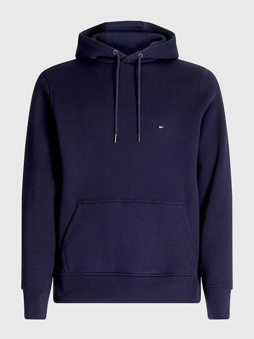 Muške Tommy Hilfiger Drawstring Flag Embroidery Duks Hoodie Plava | TH340APL