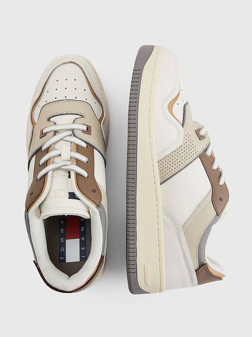 Muške Tommy Hilfiger Elevated Basket Patike Bela | TH394UGR