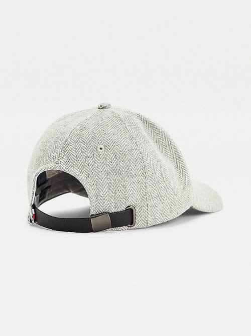 Muške Tommy Hilfiger Elevated Essential Herringbone Cap Kape Siva | TH435HEP