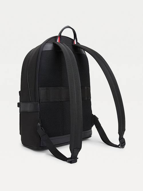 Muške Tommy Hilfiger Elevated Modern Webbing Detail Backpack Torbe Crna | TH548RCT