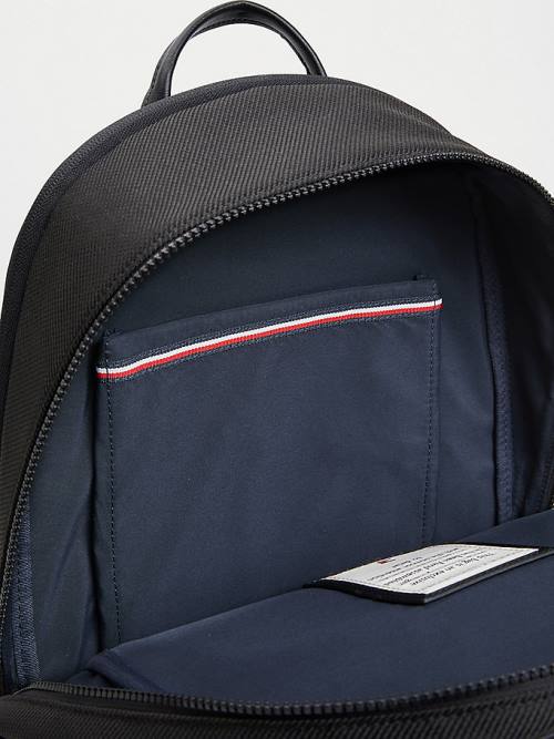 Muške Tommy Hilfiger Elevated Modern Webbing Detail Backpack Torbe Crna | TH548RCT