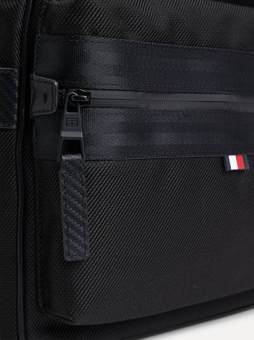 Muške Tommy Hilfiger Elevated Modern Webbing Detail Backpack Torbe Crna | TH548RCT