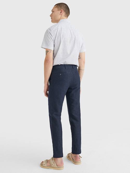 Muške Tommy Hilfiger Elevated Side Tape Tapered Pantalone Plava | TH042CEK