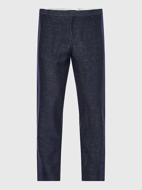 Muške Tommy Hilfiger Elevated Side Tape Tapered Pantalone Plava | TH042CEK