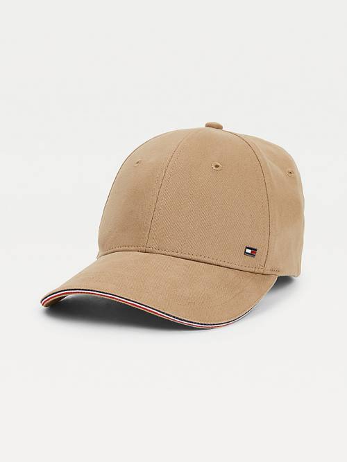 Muške Tommy Hilfiger Elevated Signature Cap Kape Bež | TH360HRD