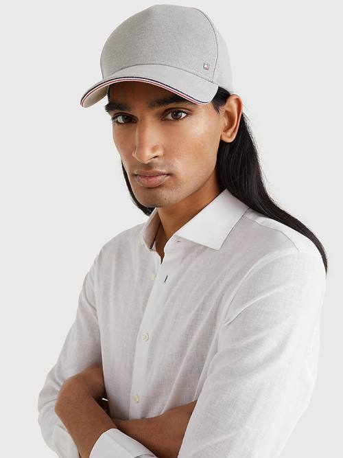 Muške Tommy Hilfiger Elevated Signature Tape Cap Kape Siva | TH782IBM