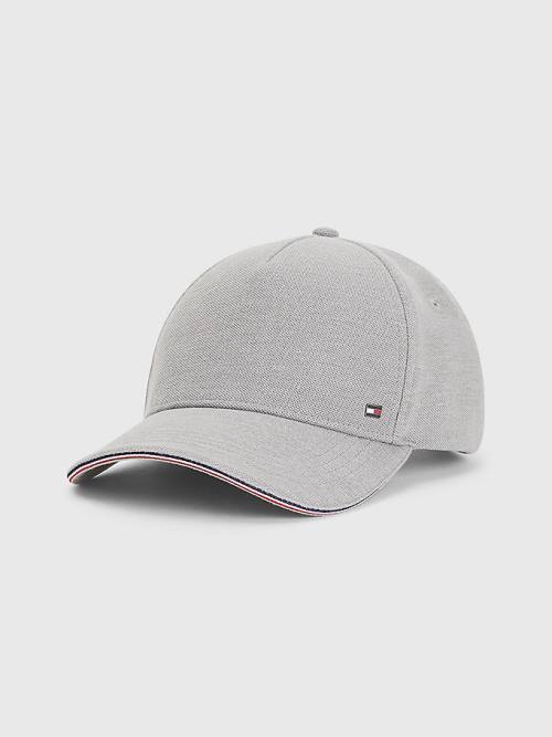 Muške Tommy Hilfiger Elevated Signature Tape Cap Kape Siva | TH782IBM