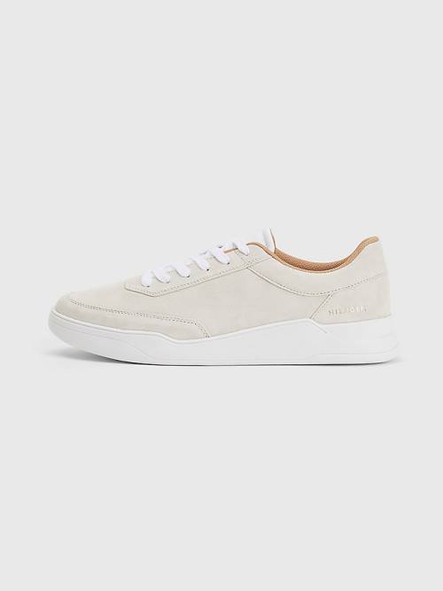 Muške Tommy Hilfiger Elevated Suede Cupsole Patike Bež | TH325KYD