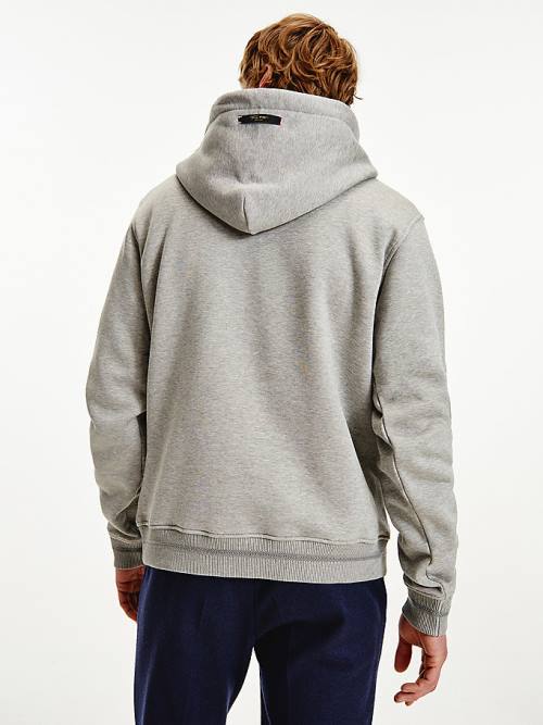 Muške Tommy Hilfiger Elevated TH Signature Duks Hoodie Siva | TH342HGO