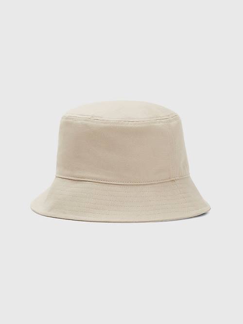 Muške Tommy Hilfiger Embroidery Bucket Kape Bež | TH249JUW