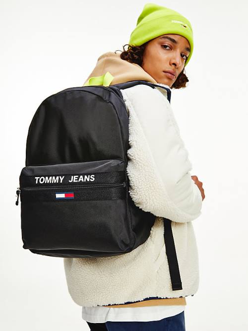 Muške Tommy Hilfiger Essential Contrast Handle Backpack Torbe Crna | TH397LUJ