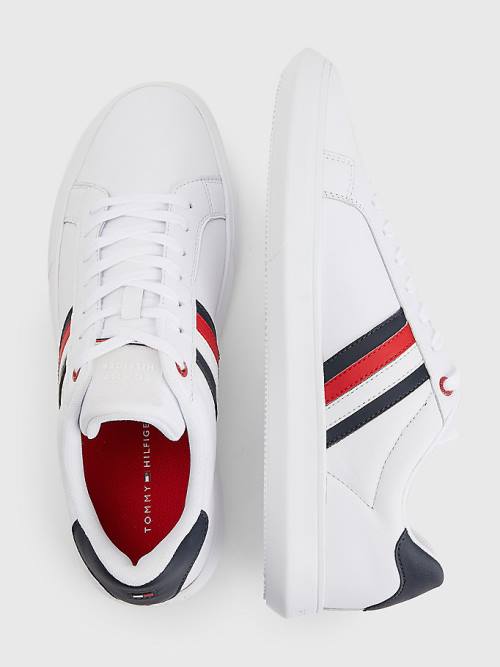 Muške Tommy Hilfiger Essential Leather Cupsole Patike Bela | TH213LRT