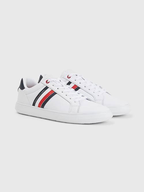 Muške Tommy Hilfiger Essential Leather Cupsole Patike Bela | TH213LRT