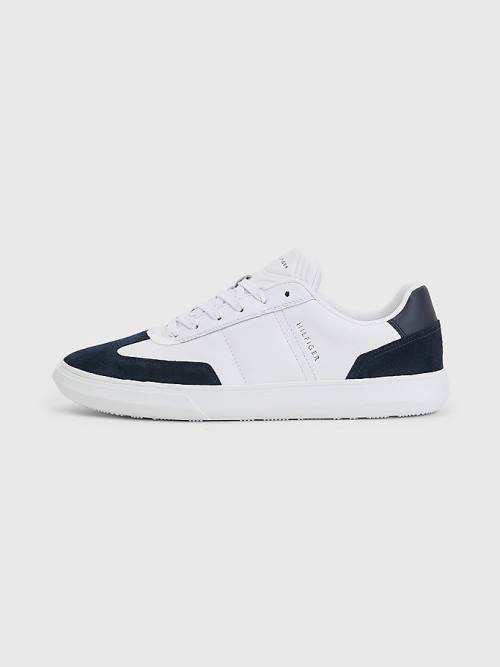 Muške Tommy Hilfiger Essential Leather Cupsole Patike Bela | TH487SAE