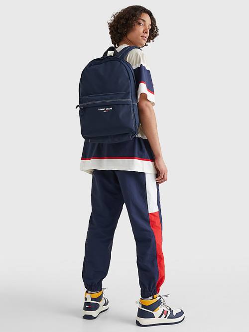 Muške Tommy Hilfiger Essential Logo Backpack Torbe Plava | TH419GZM