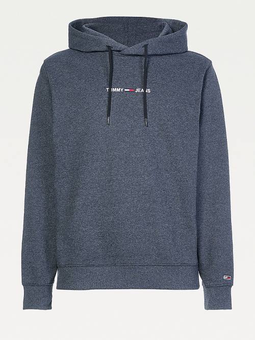 Muške Tommy Hilfiger Essential Logo Duks Hoodie Crna | TH907NTM