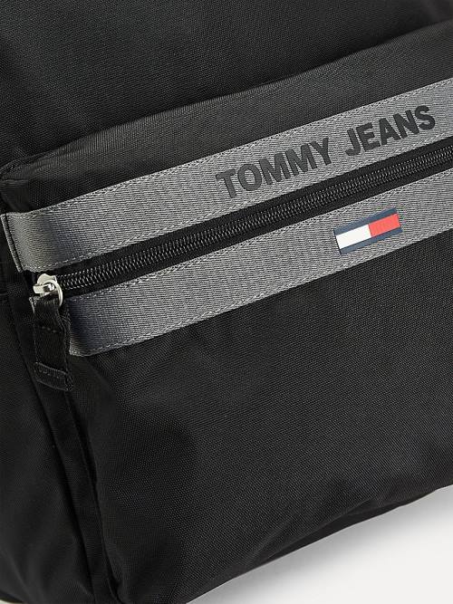 Muške Tommy Hilfiger Essential Logo Recycled Polyester Backpack Torbe Crna | TH389VYH