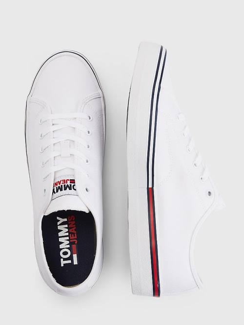 Muške Tommy Hilfiger Essential Low-Cut Patike Bela | TH342AVN