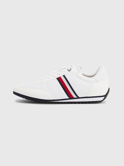 Muške Tommy Hilfiger Essential Mesh Signature Tape Patike Bela | TH437NAD