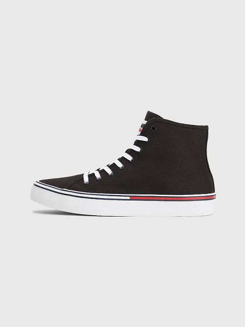 Muške Tommy Hilfiger Essential Mid-Top Patike Crna | TH391UOA