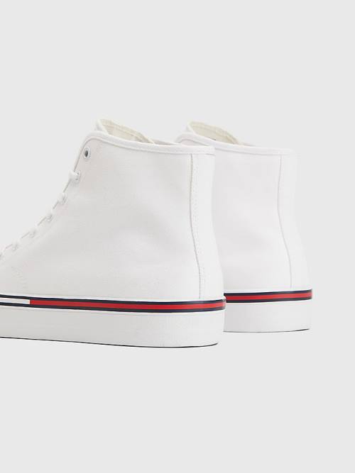 Muške Tommy Hilfiger Essential Mid-Top Patike Bela | TH827ZUC