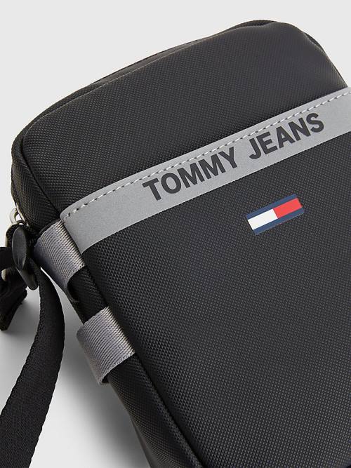 Muške Tommy Hilfiger Essential Reflective Reporter Torbe Crna | TH013UKD