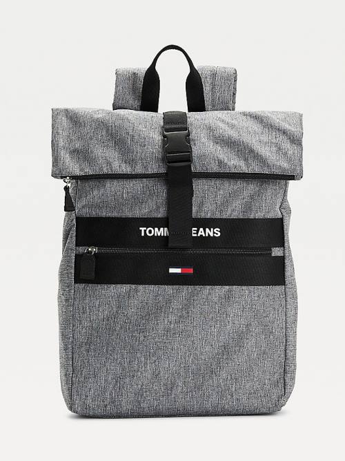 Muške Tommy Hilfiger Essential Roll-Top Backpack Torbe Siva | TH852AGZ