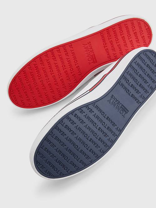 Muške Tommy Hilfiger Essential Signature Slip-On Patike Bela | TH507KDQ