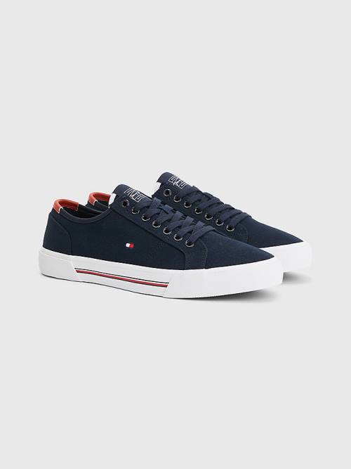 Muške Tommy Hilfiger Essential Signature Canvas Patike Plava | TH769JYU