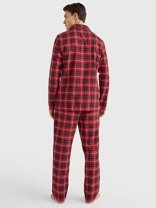 Muške Tommy Hilfiger Exclusive Flannel Shirt And Trousers Set Pidžama Crveni | TH847IDE