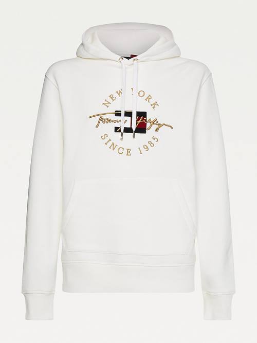 Muške Tommy Hilfiger Exclusive Icons Duks Hoodie Bela | TH912FDV