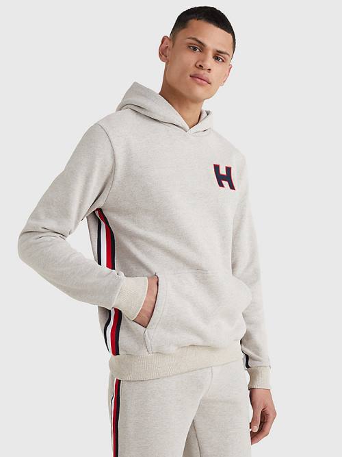 Muške Tommy Hilfiger Exclusive Signature Detail Monogram Duks Hoodie Bež | TH209DBI