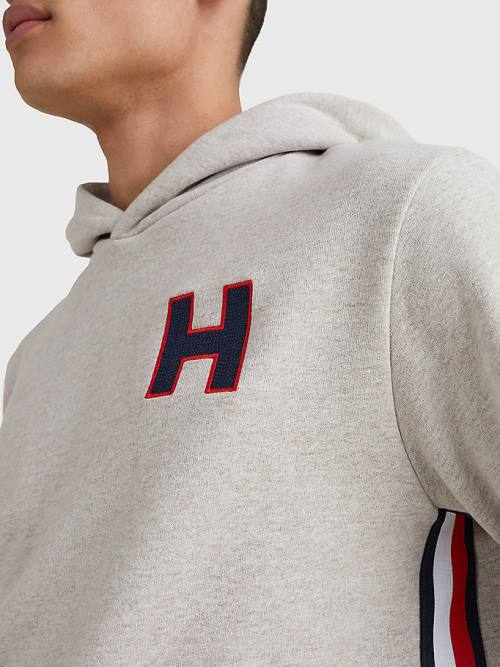 Muške Tommy Hilfiger Exclusive Signature Detail Monogram Duks Hoodie Bež | TH209DBI