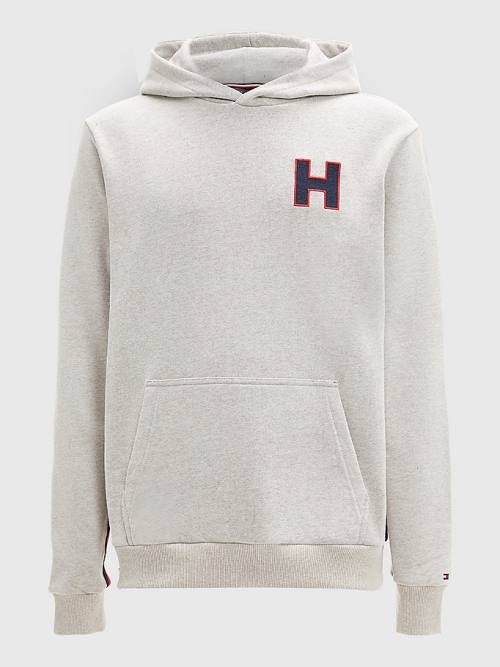 Muške Tommy Hilfiger Exclusive Signature Detail Monogram Duks Hoodie Bež | TH209DBI