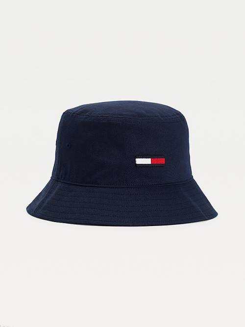 Muške Tommy Hilfiger Flag Embroidery Bucket Kape Plava | TH013IWK