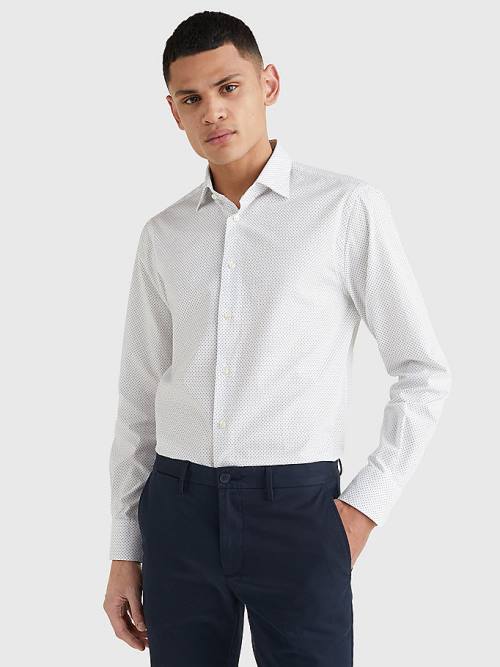 Muške Tommy Hilfiger Formal Dot Regular Fit Košulje Plava | TH048ZTC