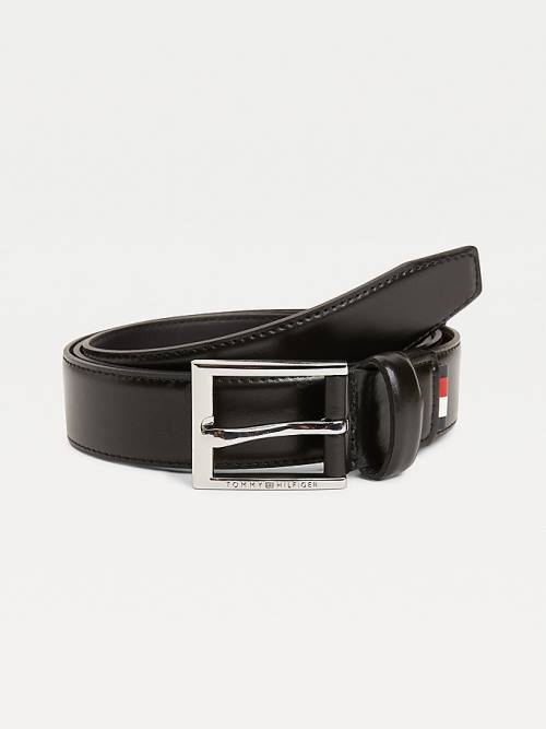 Muške Tommy Hilfiger Formal Thin Leather Kaiševi Crna | TH106FGO