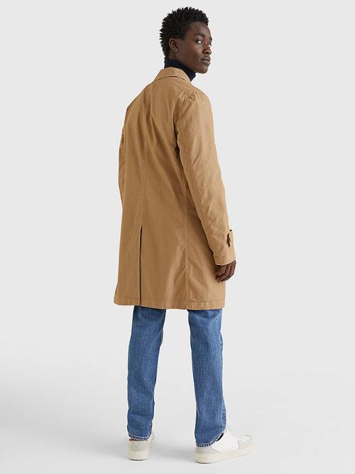 Muške Tommy Hilfiger Garment Dyed Packable Trench Coat Jakna Kaki | TH593INZ