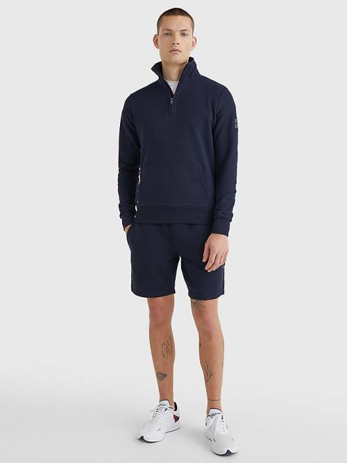 Muške Tommy Hilfiger Half-Zip Duksevi Plava | TH463KEN