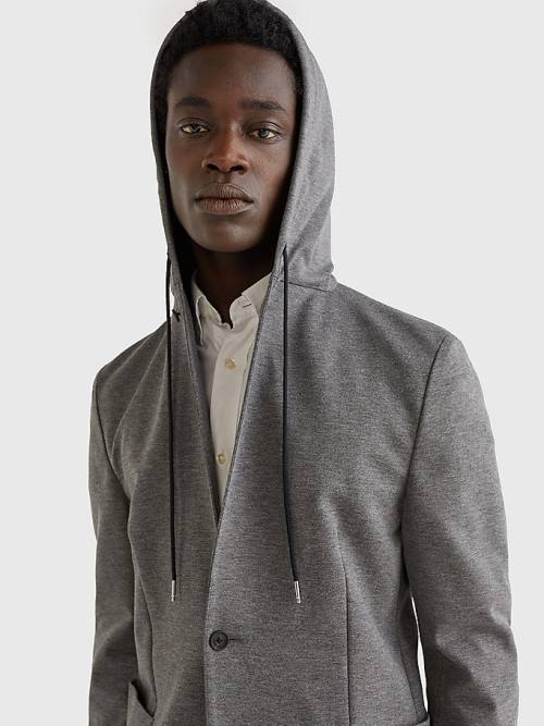 Muške Tommy Hilfiger Hooded Unconstructed Sakoi Siva | TH132BUO