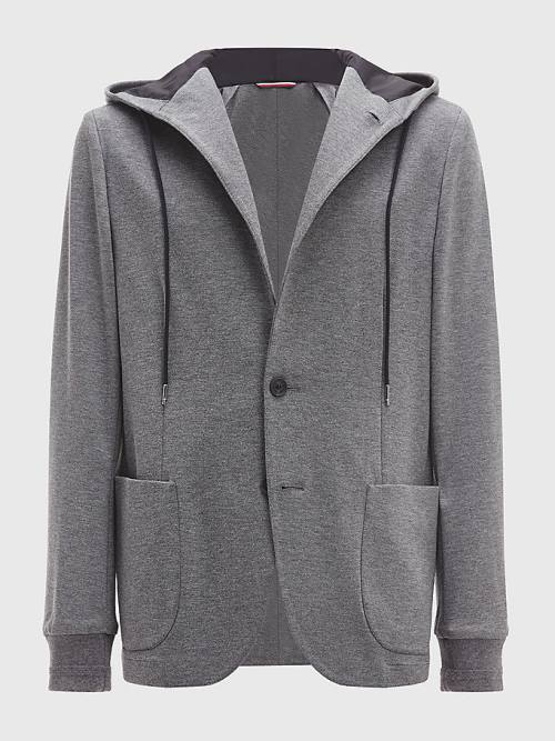 Muške Tommy Hilfiger Hooded Unconstructed Sakoi Siva | TH132BUO